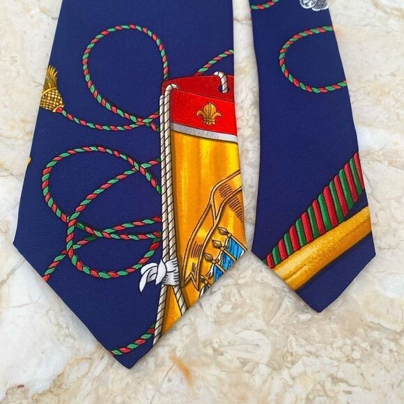 Vintage Hermes “Scarf” Tie 100% Silk Rare - Picture 4 of 8